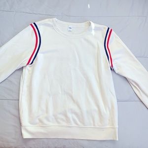 White Old Navy crew sweatshirt. Size large.